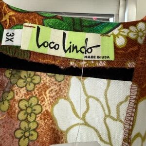 Loco Lindo Women's Floral Midi Dress - Brown and Green